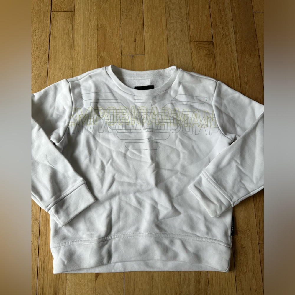 Emporio Armani White Kids Sweatshirt